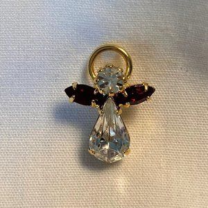 Crystal Christmas Angel Pin
